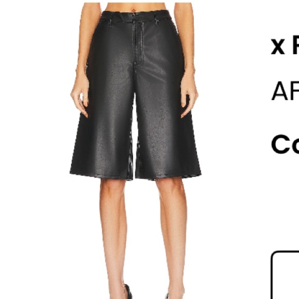 Revolve x AFRM Jason faux leather Bermuda shorts